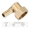 sourcing map Brass Hose Barb Matching Elbow 10 mm Barb