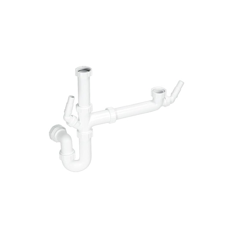 McAlpine SK1A Standard Bowl and a Half Plumbing Kit, White