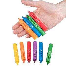 ASAB 6 Pack Baby Bath Crayons Non Toxic Education Fun Toy Easy Washable Wipe Clean Develop Creativity And Imagination Ages 3 Years +