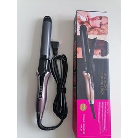 Curling Iron 1.25 Inch, Ceramic Hair Straightener and Curler 2 in 1 with Adjustable Temperature, Dual Voltage Curling Wand for All Hair Types, Auto Shut Off for Long-Lasting Curls