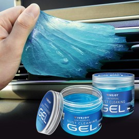 FiveJoy Universal Car Cleaning Gel Detailing Putty, Car Goop Cleaner Car Interior Cleaner Putty for Home, Office, Keyboard, Computer Blue, 2Pack (11.2oz)