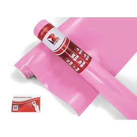 RVINYL Avery Dennison SW900 514-O Supreme Vinyl Vehicle Wrapping Film, Car Wrap Sheet Roll in Satin Bubblegum Pink, 12in x 60in with Application Card