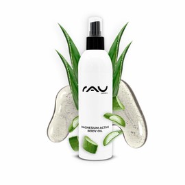RAU Magnesium Active Body Oil 250 ml - Limited Edition, Biotin, Aloe Vera, Panthenol, Regeneration After Sports