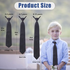 kilofly Pre-tied Adjustable Neck Strap Tie Boys Baby Necktie Value Set of 5 (8-12 Years)