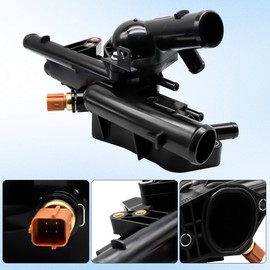 25600-2G500 Coolant Thermostat Housing Assembly for Hyundai Sonata Tucson Santa Fe Sport 2010-2016 Kia Sportage Optima Sorento 2011-2016 2.4L L4 Replace 256002G500 86025 86230 902-5128 817060