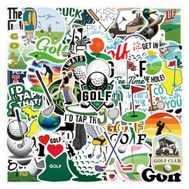 Funny Golf Stickers for Laptop(50 Pcs),Gift for Kids Teens Adults Girl,Sport Golf Waterproof Stickers Vinyl Decals for Water Bottle Luggage Skateboard Computer Scrapbook,Journal,Bicycle