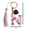 Rayna Initial Sparkle Resin Keychain "N" (pink)