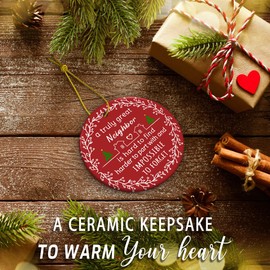 Neighbor Christmas Ornament Neighbor Gifts, Neighbor Ornaments 2024 Neighborhood Christmas Ornaments, Neighbors Hanging Ornaments Love for Friend Family Neighbors Gift Decoration