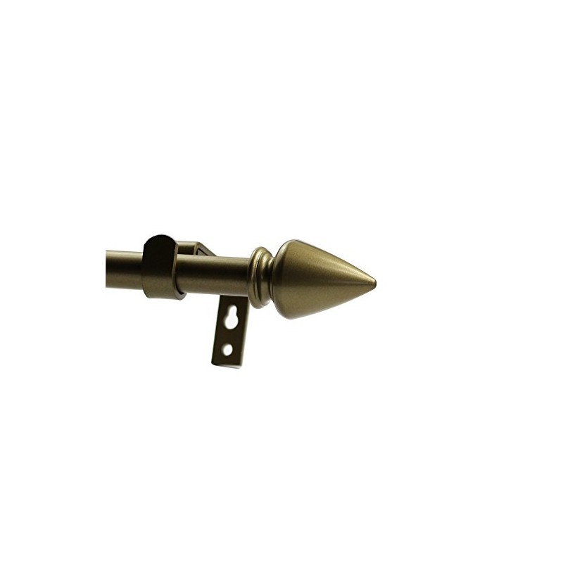 Urbanest Adjustable Lance Drapery Rod Set, 48"-84", Antique Gold