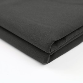 A-Express 100% Cotton Fabric - 60 Inch 150cm Wide - Plain Cotton Fabric by The Metre - Ideal for Quilting, Sewing, Dressmaking, Curtain Linings, Totes, Bedding, Pillowcases - Dark Grey 1 Metre