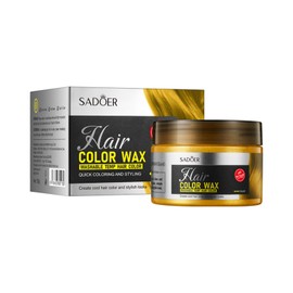 Temporary Hair Colour Wax, Hair Dye, Unisex Hair Dye Wax, Non-Greasy Matte Hairstyle Hair Dye Wax, Washable Plant Formula Hair Tone for Men Women, 120 g, Gold