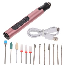 Baluue 1set Usb Electric Nail Sander Polishing Tool for Manicure Professional Nail Grinding and Trimming Device for Home and Salon Use Convenient One-handed