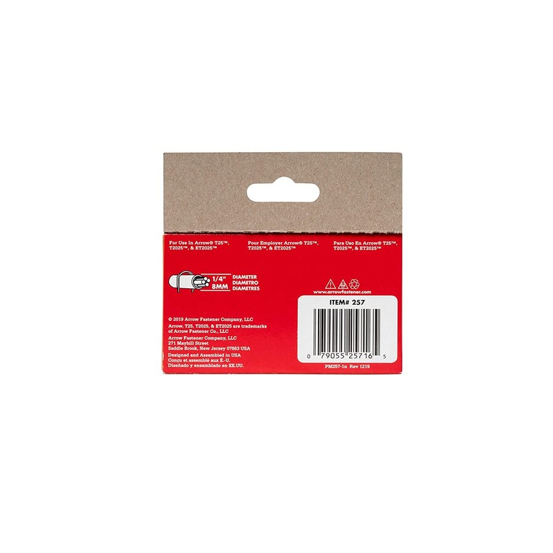 Arrow Heavy Duty T25 Round Crown Staples for Cable and