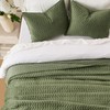 EverGrace Cross-Stitch Velvet Quilt Set, Queen Size, Loden Green