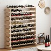 DlandHome 100 Bottle Stackable Wine Rack, 10 Tier Freestanding Modular
