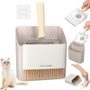 SiliFine Cat Litter Scooper Kit Wooden Handle Metal Cat Litter