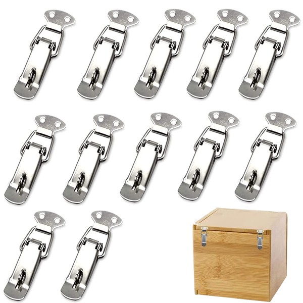 Pack of 12 stainless steel tension clasps, lever lock, box