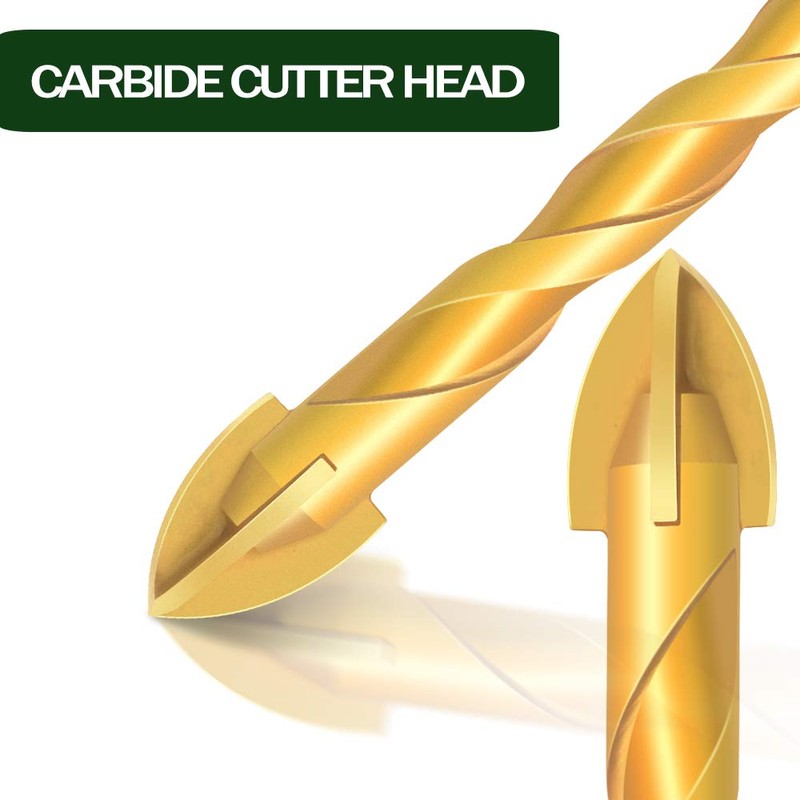 6PCS Golden Ceramic Tile Drill Bits, JOERIC Masonry Drill Bits