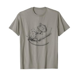 Sleepy Pajama Gerbil Drawing Art Design T-Shirt