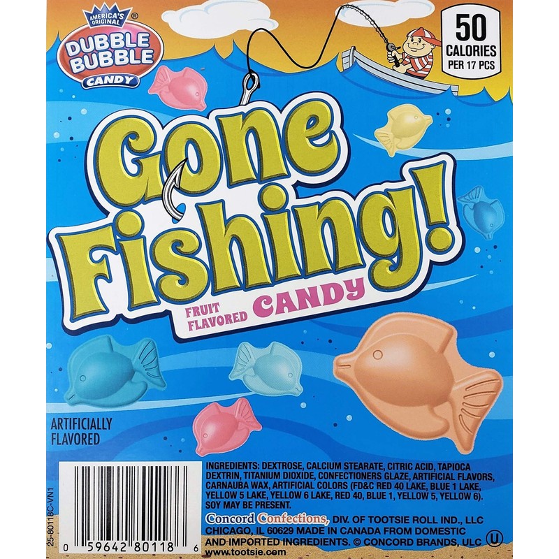 Candy Retailer Gone Fishing Fish Shaped Hard Candy 1 Lb