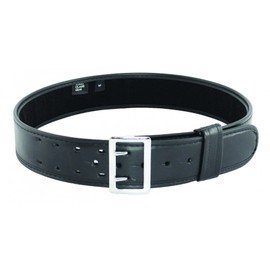 First Class Police, Sheriff, and Security 2¼" Plain Leather Duty Belt (Silver, 36)