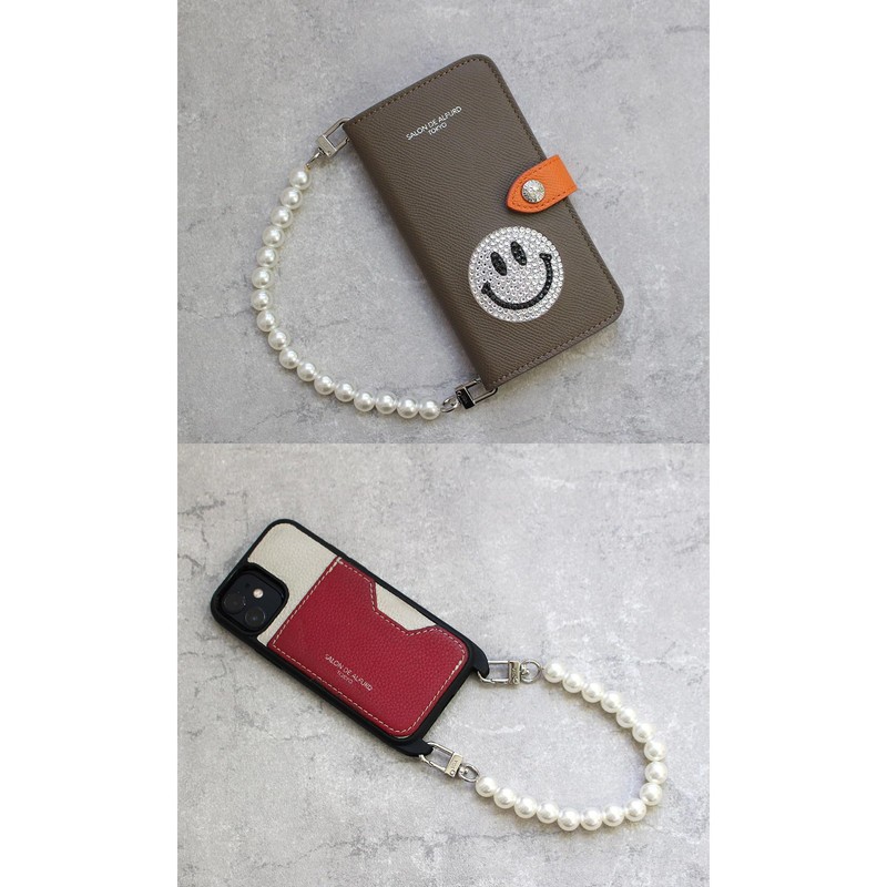 Salon de Alphard Pearl Strap, Smartphone Strap, Wrist, Hand Strap,