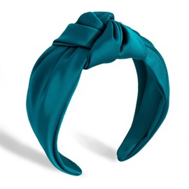 Glorig Dark Green Headbands For Women Chic Wide Cloth Hair Bands Knotted Headband Summer Accessories Boho Fashion Headbands Trendy Hair Accessories Gift