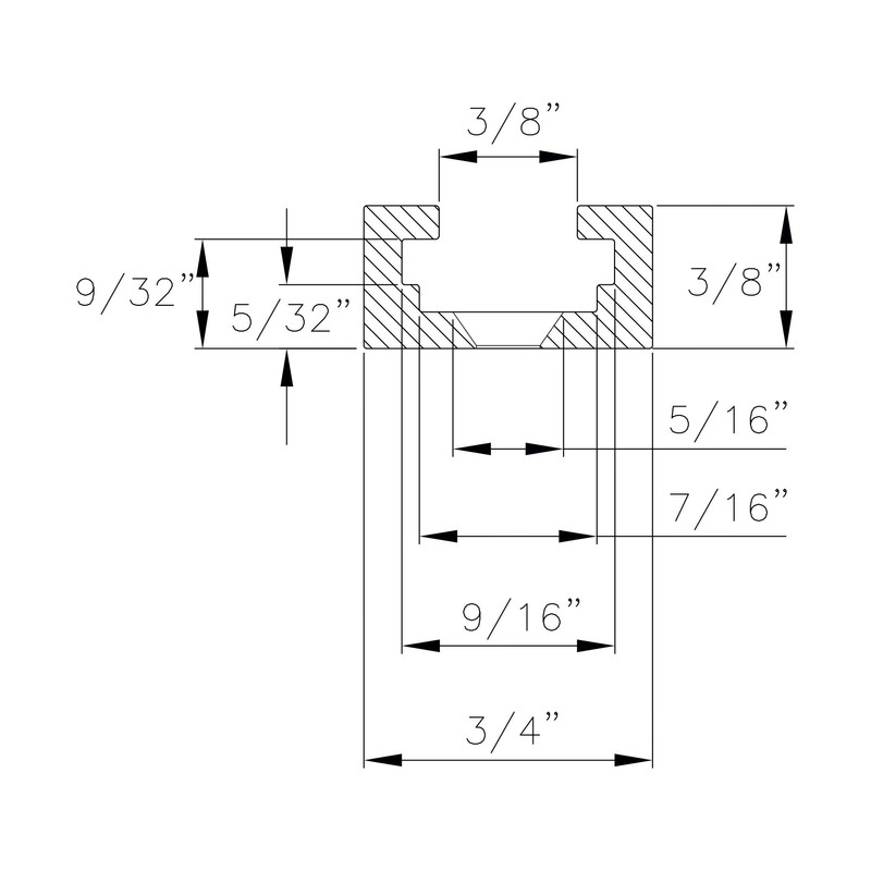 POWERTEC 71373 Double-Cut Profile Universal T-Track (48") W/Double Cut Profile