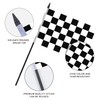 JBSJBS Black and White Checkered Desk Flag 12" Solid Pole
