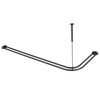 Utopia Alley Rustproof Aluminum Double L Shaped Shower Curtain Rod