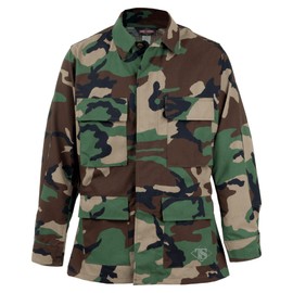 TRU-SPEC Mens BDU Coat, Woodland, Medium