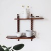 FRIADE 2-Tier Wall Mounted Floating Shelf with Two Roman Column,Decorative