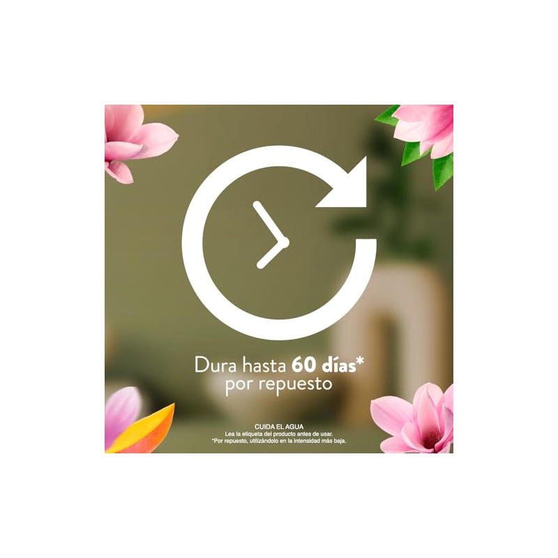Airwick® Aromatizante de Ambiente Continuo, 5 repuestos, Esencia de Magnolia