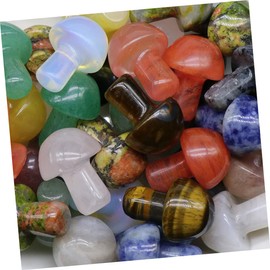 Kisangel 20pcs Mushroom Decor Mushroom Statues for Home Office Restaurant Decoration Unique Desktop Ornament