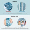2pcs Blue Tinsel Curtain, 3.2ft x 6.5ft Light Blue Foil