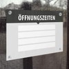 Sign Opening Hours Business, Variable Writeable with Desired Text, Acrylic