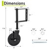 4 Inch Heavy Duty Fence Gate Wheel for Metal Tube,