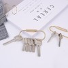 황동 호텔 키링 3개입 59mm 86mm 키홀더 카페 고리 (WFJBUCX) Brass Hotel Keyring Set of 3 59mm 86mm Key Holder Cafe Ring (WFJBUCX)