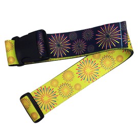 Nihon TEX WPJ-104 Waist Point Luggage Belt Suitcase Belt Japanese Pattern Green Fireworks