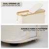 StorageWorks Toilet Paper Storage Basket with Lid, Slim Bathroom Organizer