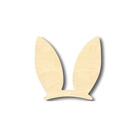 Unfinished Wood Easter Bunny Ears Shape Craft up to 46" DIY 4" / 1/8"