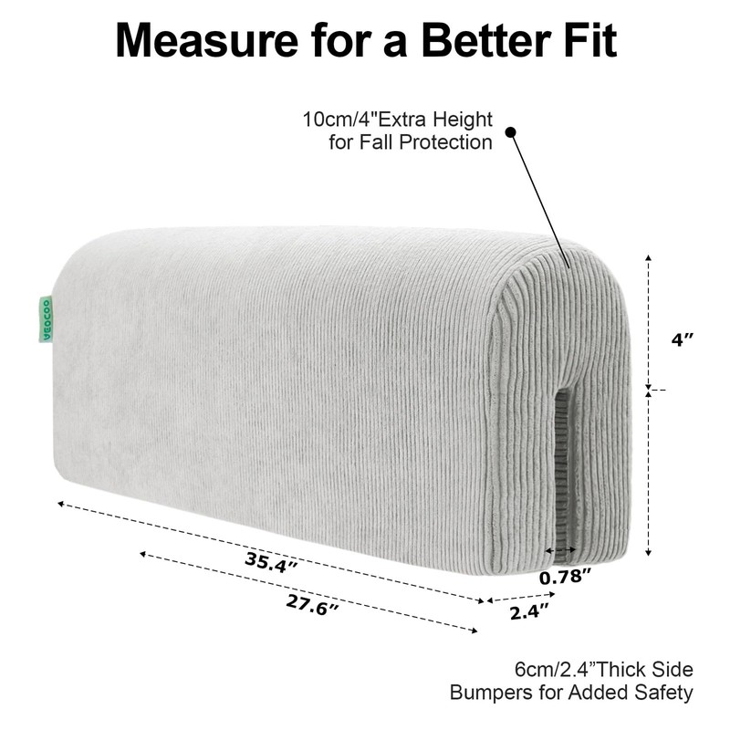 AEOCOO Bed Rail Bumpers Protector, Hospital Bed Rails Padding, Loft