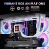 darkFlash DV360S All-in-one Liquid CPU Cooler, 3.2” LCD Screen with