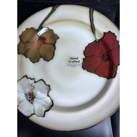 Pfaltzgraff Sarina Poppies 11-1/8" Dinner Plates Floral Design Brand New