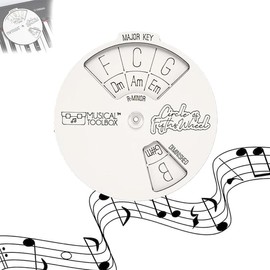 Tiardey Circle of Fifths Chord Wooden Wheel Musical Educational Tool for Songwriters, Teachers and Musicians