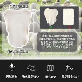 サムコス 天然 セーム革 クリーニングクロス 1枚 天然素材 約75x50cm 不規則形状 高吸水性 洗車用 めがねふき 自然形状 カメラレンズ スマホ 楽器 ジュエリー 時計 掃除 ギフトに最適 指紋や油膜を落とし 拭き傷なし 耐久性