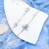 VONALA Sea Turtle Bracelet Sterling Silver Blue Opal Turtle Anklets