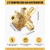 TIDEVAN Compressed Air Distributor Wall Box, Brass Compressed Air Distributor