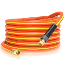 YESTAR 50FT Rubber Garden Hose Flexible Heavy Duty Orange
