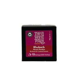 The Wee Tea Company Rhubarb Flavor Rooibos - Imported From Scotland 15 Biodegradable Teabags, Premium Hand-Blended